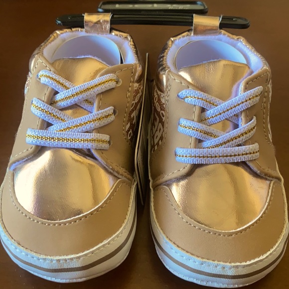 Bebe Rose Gold baby tennis shoes 👟 - Picture 2 of 8